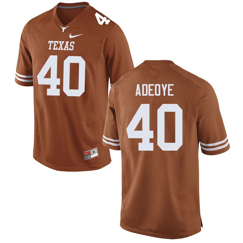 Men #40 Ayodele Adeoye Texas Longhorns College Football Jerseys Sale-Orange